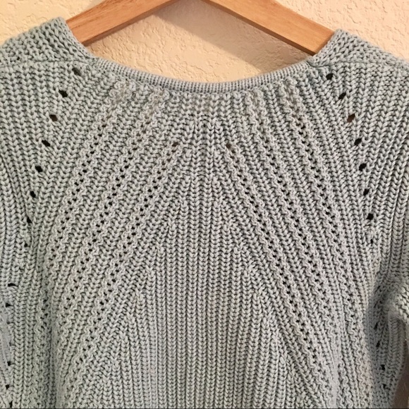 V-neck sweater | Tiffany blue - Picture 6 of 6